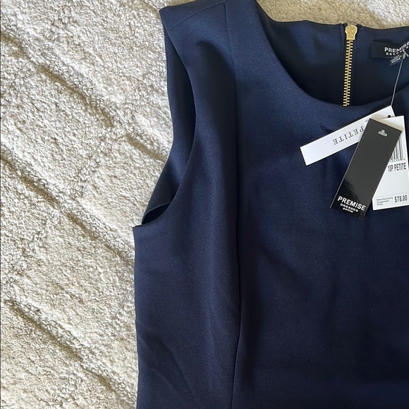 Premise Blue Sleeveless Sheath Dress Midi - Picture 4 of 8